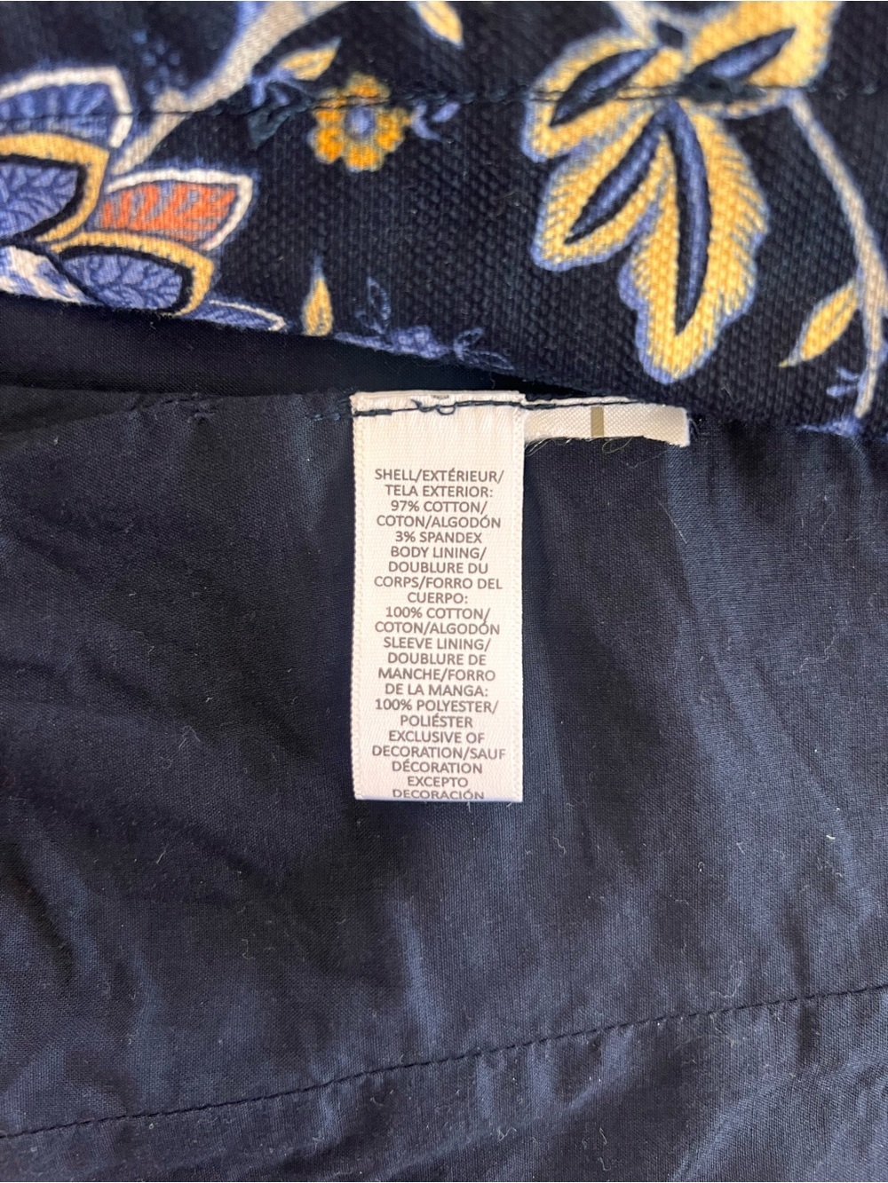 LOFT Navy Floral Embroidered Blazer - Picture 9 of 10